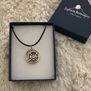 Pendant Necklace with Black Cord
Made in Italy.  Brand new